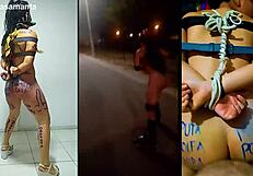 bound slut samanta gets humiliated in bondage fucking as bdsm slave