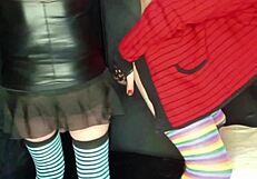 I fuck my boyfriend's ass and he ends up with his cock in anal strapon 😈