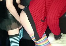 I fuck my boyfriend's ass and he ends up with his cock in anal strapon 😈