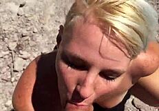 ट्रेल पर वो चूसती और निगलती है