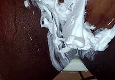 ebony milf with tattoo shaves wet pussy before oral and assfucking orgasm