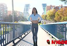 I watch petite girl Sofia accept double penetration from black men with huge cocks