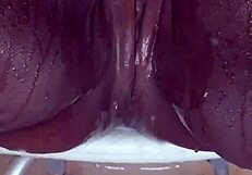 ebony milf with tattoo shaves wet pussy before oral and assfucking orgasm