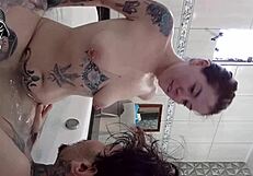 Teasing and eating you in the bathtub with big cock