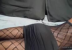18y old ebony fucked wearing fishnet pt 1?