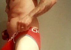 Feeling the thrill of solo pleasure in the shower with a massive cock.