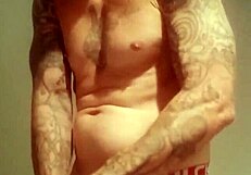 Feeling the thrill of solo pleasure in the shower with a massive cock.