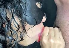 Akira Sanches Gives Binho a Hot Blowjob, Removing Condom for Cum.