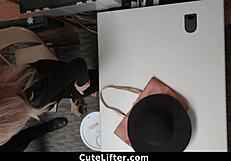 Both Stepgrandmother And Suspect Were Fucked In The Back Office By The Officer - Cutelifter!