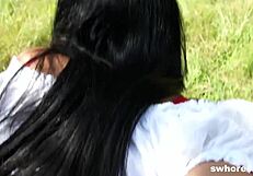 Horny Hooker Sucks And Fucks Outdoors