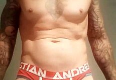 Feeling the thrill of solo pleasure in the shower with a massive cock.