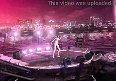 Meiko's nostalgic project diva nude mod with full nude cat costume