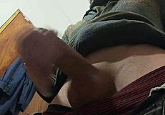 i hear the rain while masturbating with my big cock in the bathroom