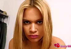 Hard fucking my cheerleader sister, spying naughty babe.