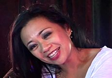 Satin Starr - Petite Asian MILF Babe Talks Dirty. Natural Tits Shine in Amateur Casting Interview!