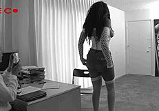 Black Babe Nyomi Banxxx Gets Her Pussy Pounded By White Cock!