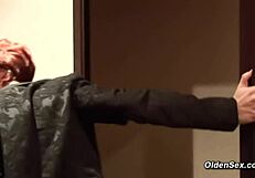 French business mature lady gets fucked at office with big cock