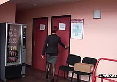 French business mature lady gets fucked at office with big cock
