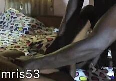 Ebony Amateur Submissive with Small Waist and Big Tits