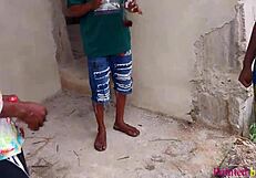 Two Big Cocks Pamper Big Ass Wife In Backyard!