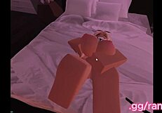 Yo, just banging my white girlfriend hard in Roblox, it's wild!