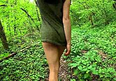 is that perfect ass stripping naked in the woods?