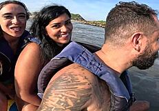 couple mattos and priscila have outdoor quickie with lifeguard