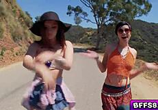 Wild Group Fucking With Brunette And Monster Cock During Coachella