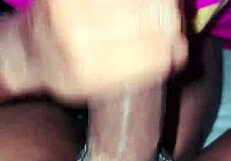 Indian girlfriend gives deep blowjob pov