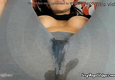 Hot Latina Teen Squirts Cream in Leggings with Toys