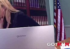 Got mum - president milf sucks bbc, getting interracial blowjob and cunilingus.