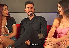 big tits mexican woman satisfies fan fantasy in public show