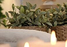 Sensual massage session with teasing touches