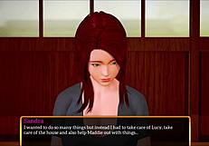 My New Family Plays Game with Big Tits