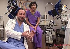 jackies banes’ gyno exam caught on hidden cam by nurse lilith rose