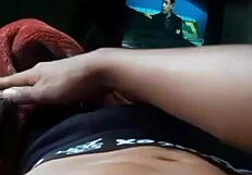 Young latina masturbates in bed, then again to start day