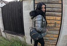 a lot of cum spilled on my shiny down-jacket from the gardener in this preview