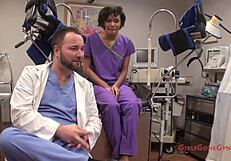 jackies banes’ gyno exam caught on hidden cam by nurse lilith rose