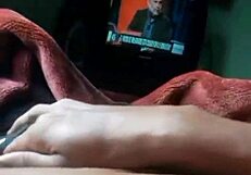 Young latina masturbates in bed, then again to start day