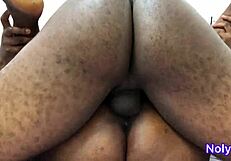 bbc digging deep into her sweet creamy pussy with monster cock.