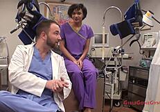 jackies banes’ gyno exam caught on hidden cam by nurse lilith rose