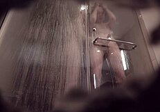 Amateur couple bathing in the shower