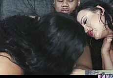 Thick girlfriends with big booties swap BBC in a crazy foursome orgy.