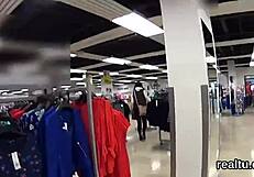 luscious czech chick gets seduced in mall and plowed in pov.