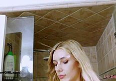 Stunning golden-haired model, just look at that shower scene!