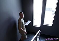 Carmen Caliente sucks a big cock after her massage.