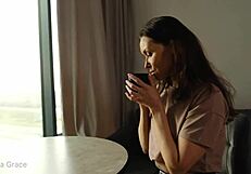 Kristina starts her morning barefoot in the bedroom, feeling sexy 😊