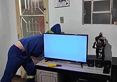 The Naughty Electrician Fucks The Married Woman After Finishing His Job