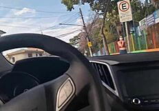 Public outdoor search for information in the car