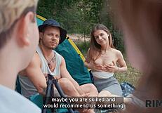 Two Shy Russian Teens Share Rimjob Cleanup in Group Fetish